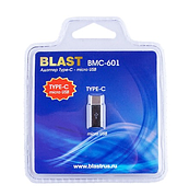 Адаптер Type-C - micro USB BMC-601 черный Blast