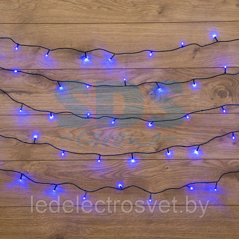 Гирлянда "Твинкл Лайт" 15 м, темно-зеленый ПВХ, 120 LED, цвет синий - фото 1 - id-p106738479