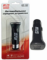 USB автомобильное зарядное устройство AVS 2 порта UC-122 2.4A АЗУ
