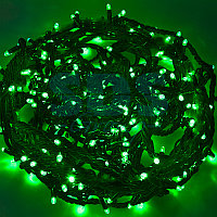 Гирлянда "Твинкл Лайт" 20 м, черный КАУЧУК, 240 диодов, цвет зеленый