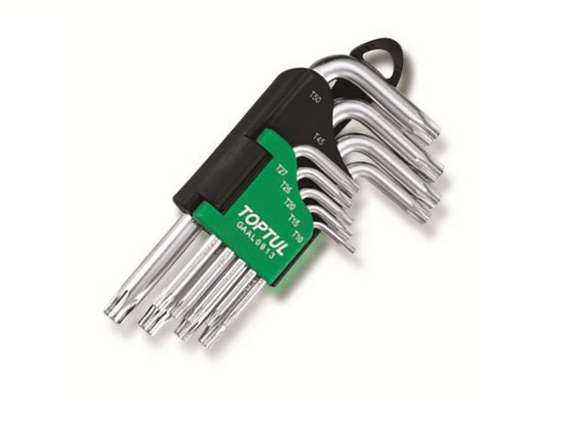 Набор ключей Torx T10-Т50 9шт короткие TOPTUL (GAAL0913) - фото 1 - id-p106742122