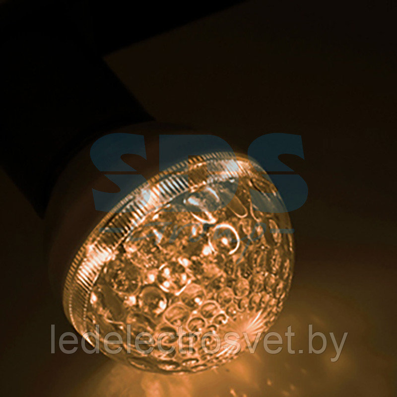Лампа шар e27 10 LED Ø50мм ТЕПЛЫЙ БЕЛЫЙ 24В - фото 1 - id-p106744441