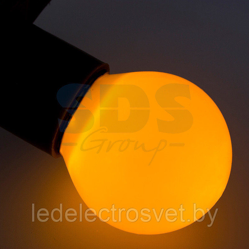 Лампа шар e27 5 LED Ø45мм - желтая - фото 1 - id-p106744454