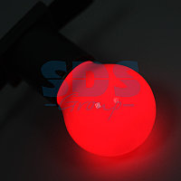 Лампа шар e27 5 LED  Ø45мм - красная