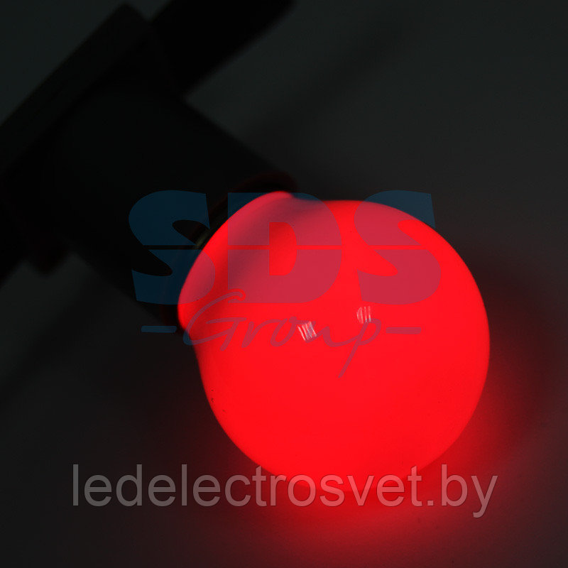 Лампа шар e27 5 LED Ø45мм - красная - фото 1 - id-p106744456