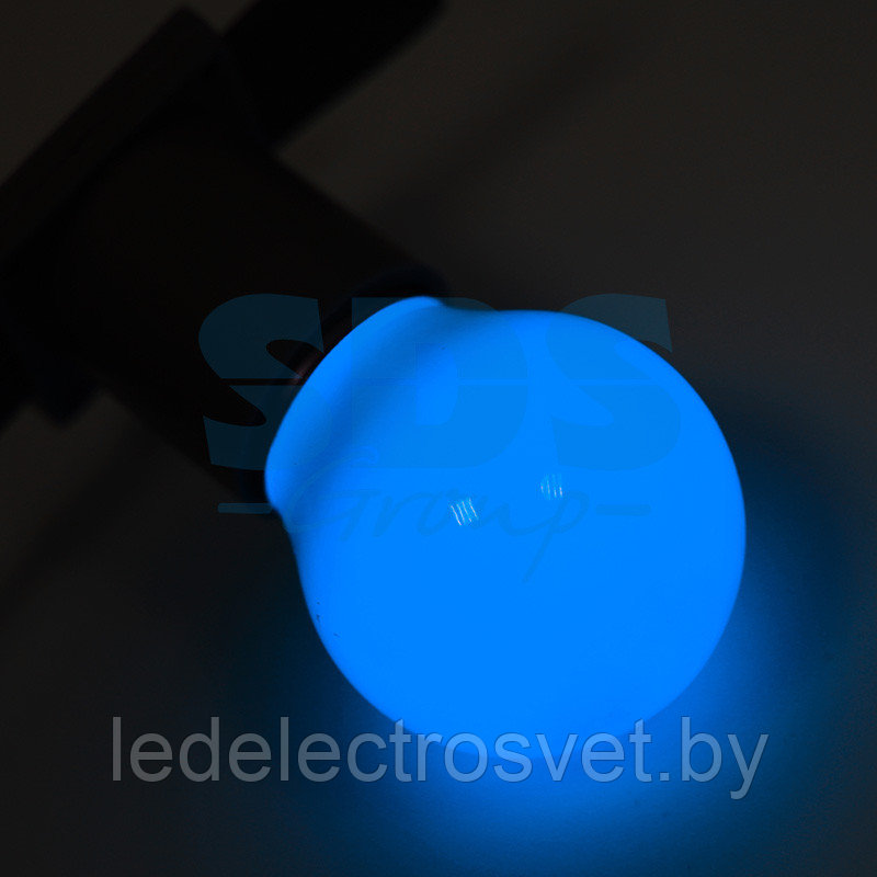 Лампа шар e27 5 LED Ø45мм - синяя - фото 1 - id-p106744457