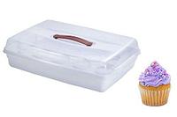 Контейнер для пирожных CUPCAKE BOX, прозрачный, фото 1