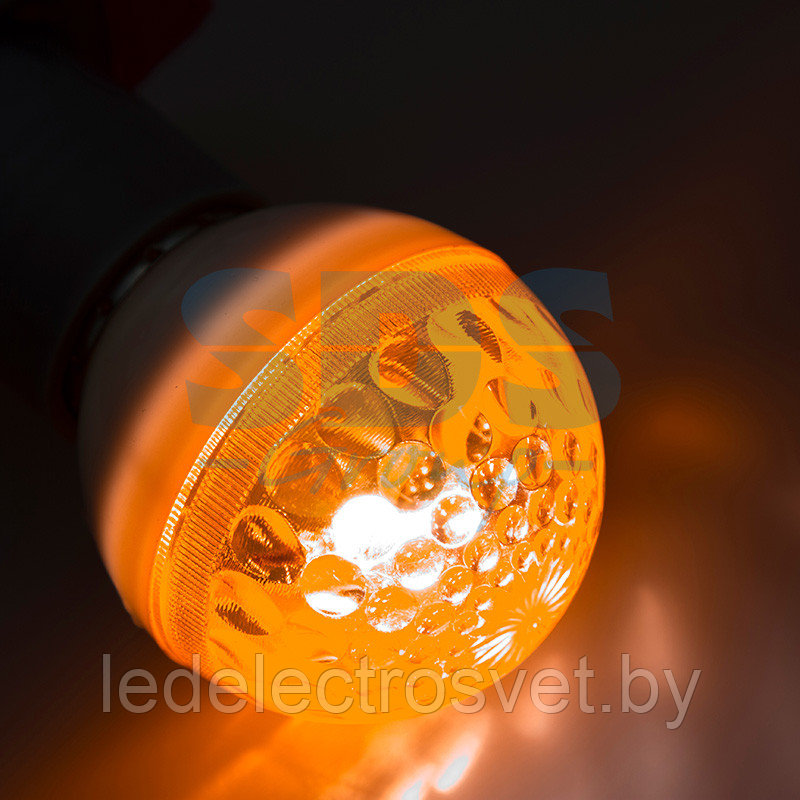 Лампа строб e27 Ø50мм оранжевая - фото 1 - id-p106753282