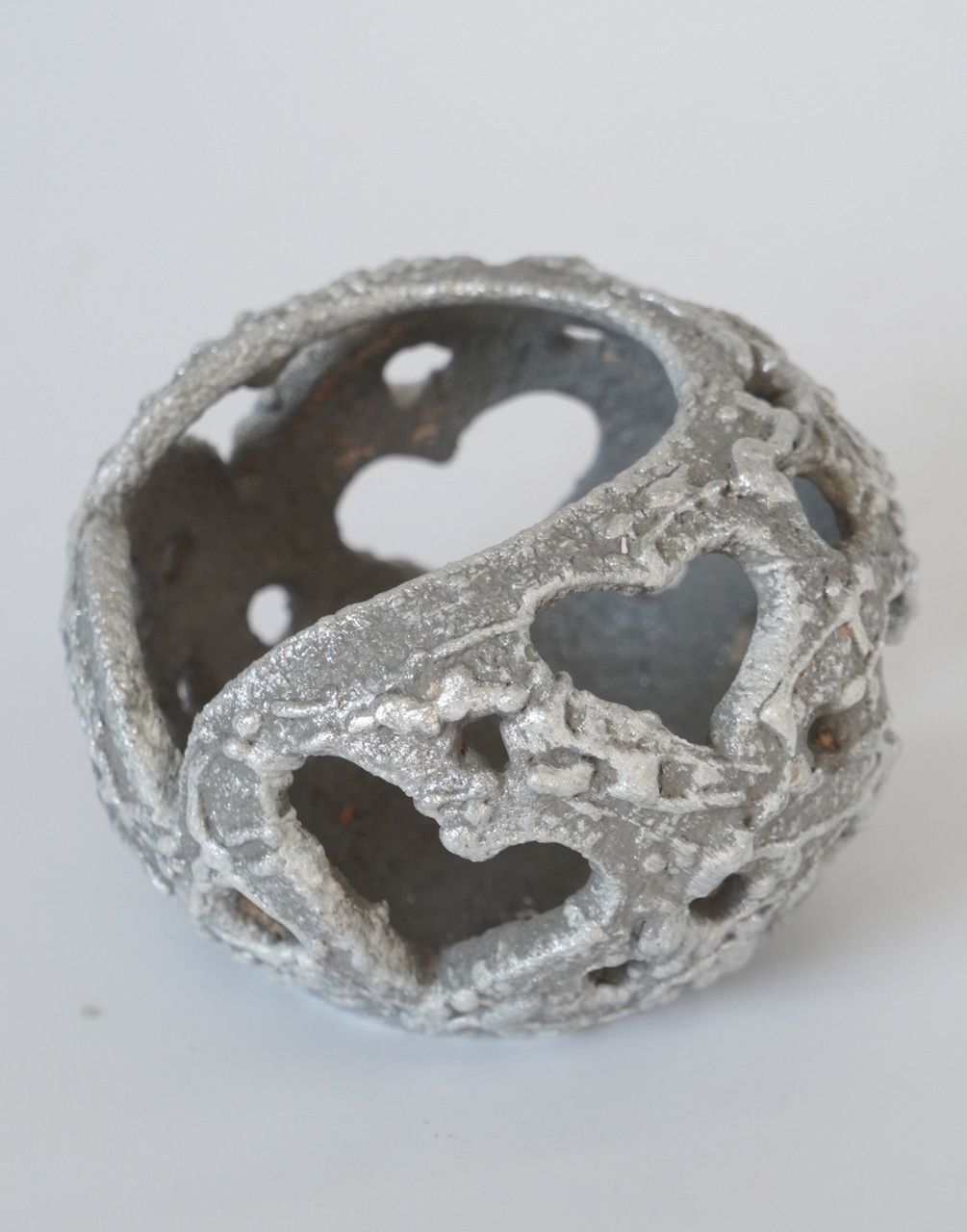 Подсвечник керамический прорезной Gray ball - фото 3 - id-p106773090
