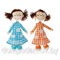 Мягкая игрушка кукла "Зоя" платье в клеточку, цвета МИКС, фото 2