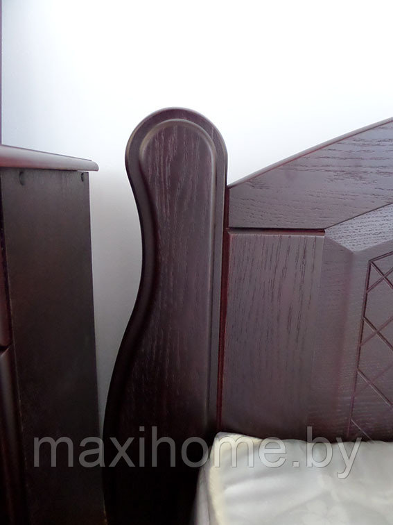 Кровать из массива ольхи «Женева», цвет махонь - фото 3 - id-p106801520