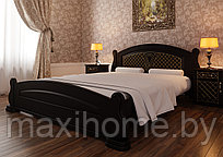 Кровать из массива ольхи «Женева», цвет венге 120*200