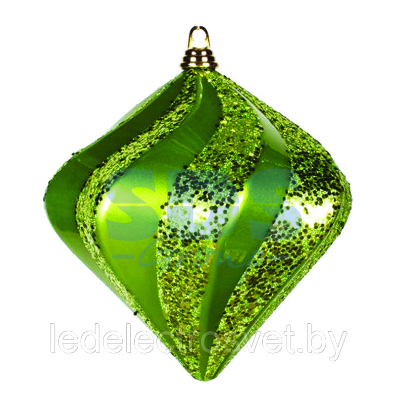 Елочная фигура "Алмаз", 25 см, цвет зеленый - фото 1 - id-p106803681
