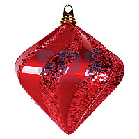 Елочная фигура "Алмаз", 25 см, цвет красный