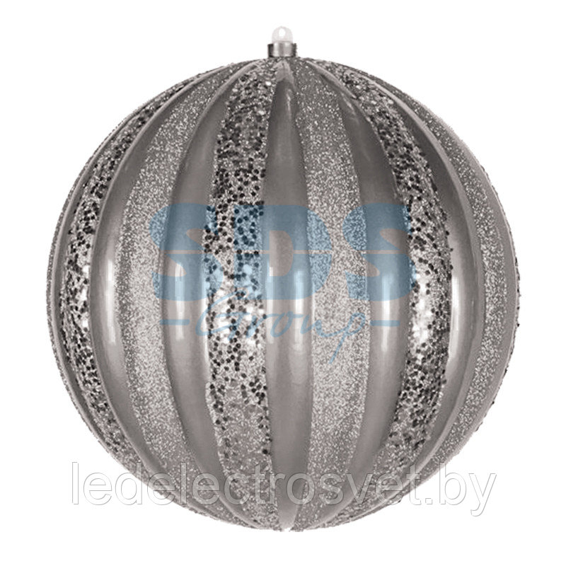 Елочная фигура "Арбуз", 25 см, цвет серебряный - фото 1 - id-p106803687