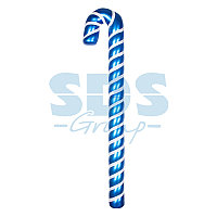 Елочная фигура "Карамельная палочка" 121 см, цвет синий/белый
