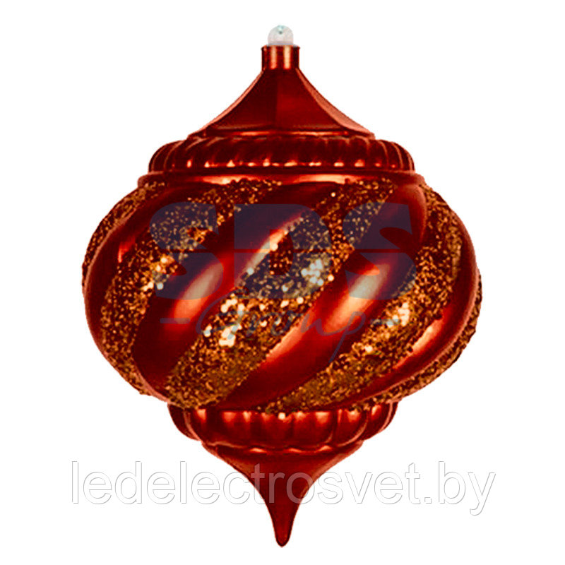 Елочная фигура "Лампа", 20 см, цвет красный - фото 1 - id-p106803704