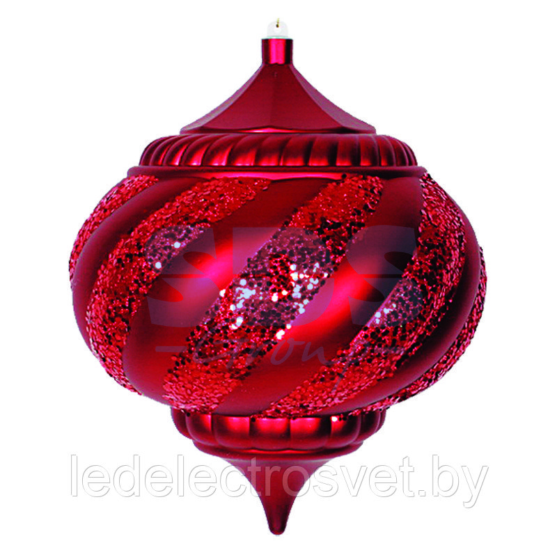 Елочная фигура "Лампа", 25 см, цвет красный