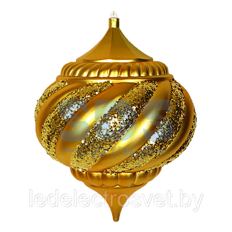Елочная фигура "Лампа", 30 см, цвет золотой - фото 1 - id-p106803708