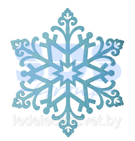 Елочная фигура "Снежинка "Снегурочка", 81 см, цвет голубой - фото 1 - id-p106803715