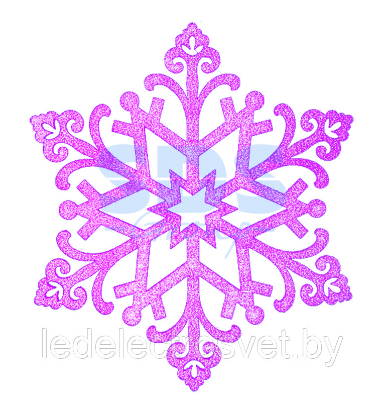 Елочная фигура "Снежинка "Снегурочка", 82 см, цвет фиолетовый - фото 1 - id-p106803718