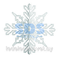 Елочная фигура "Снежинка ажурная 3D", 46 см, цвет белый