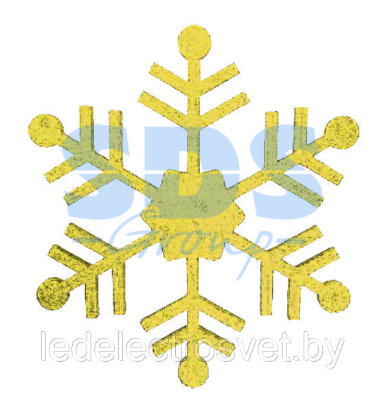 Елочная фигура "Снежинка классическая", 66 см, цвет золотой - фото 1 - id-p106803723