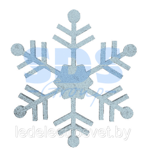 Елочная фигура "Снежинка классическая", 66 см, цвет серебряный - фото 1 - id-p106803724
