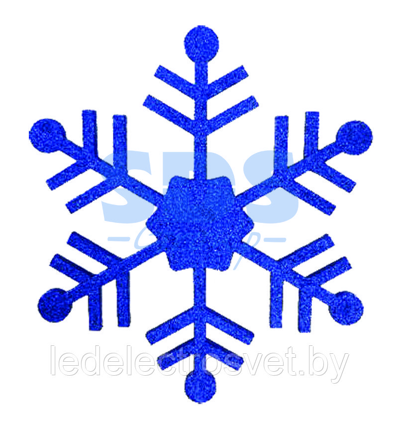 Елочная фигура "Снежинка классическая", 66 см, цвет синий