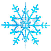 Елочная фигура "Снежинка резная 3D", 61 см, цвет синий