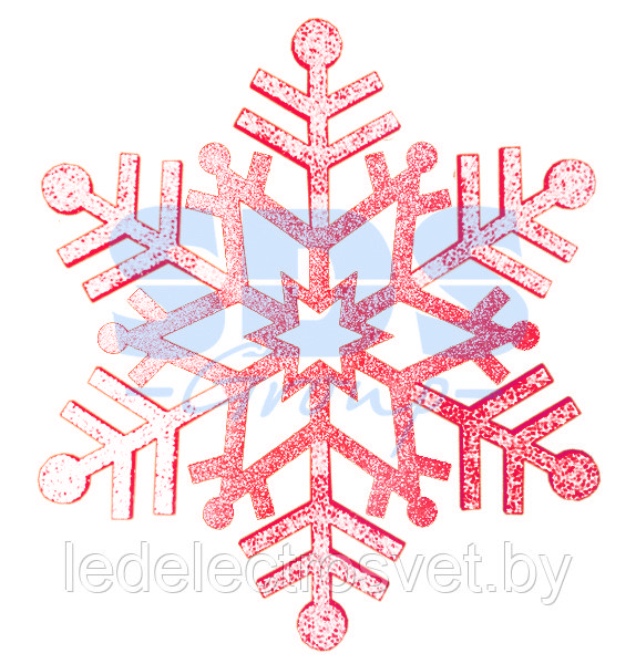 Елочная фигура "Снежинка резная", 81 см, цвет красный - фото 1 - id-p106803735