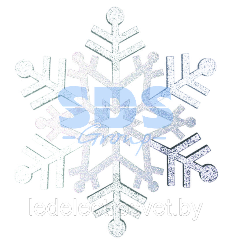 Елочная фигура "Снежинка резная", 81 см, цвет серебряный