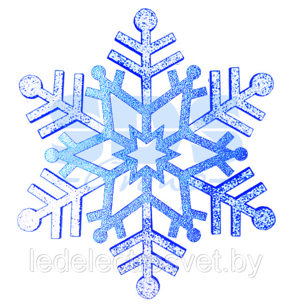 Елочная фигура "Снежинка резная", 81 см, цвет синий - фото 1 - id-p106803737