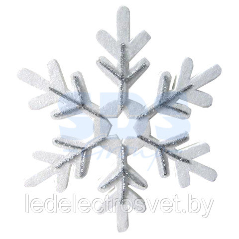 Елочная фигура "Снежинка сказочная" 40 см, цвет серебряный - фото 1 - id-p106803739