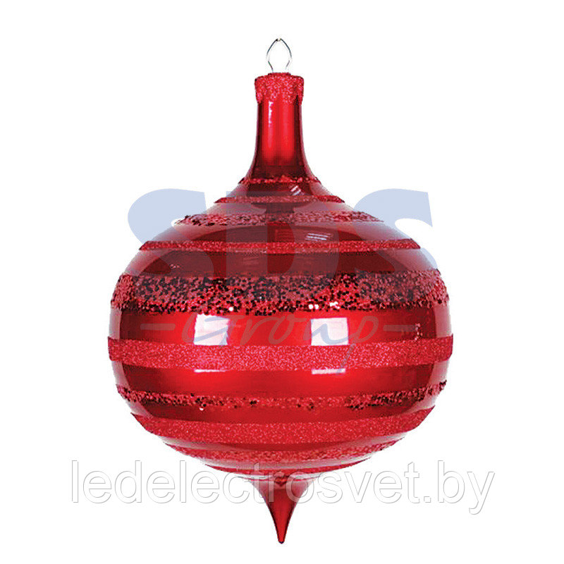 Елочная фигура "Юла", 30 см, цвет красный - фото 1 - id-p106803750