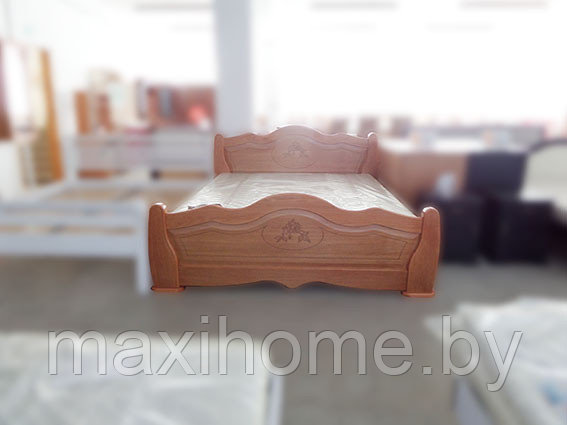 Кровать из массива ольхи «Мальва», цвет орех - фото 2 - id-p106804028