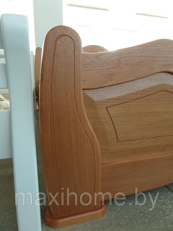 Кровать из массива ольхи «Мальва», цвет орех - фото 3 - id-p106804028