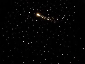 Ковер напольный фибероптический "Звездное небо" 145х145 см (120 звезд)