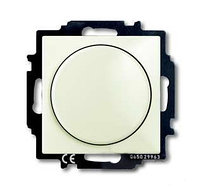 Светорегулятор поворотно-нажимной 60-400 Вт проходной ABB Basic 55, шале-белый 6515-0-0847
