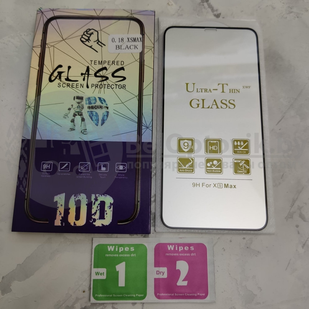 Защитное стекло (Glass 10D) в кейсе для Iphone - фото 4 - id-p106804987