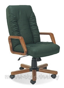 Кресло ТАНГО Extra для дома и офиса, TANGO дерево в натуральной коже SPLIT - фото 1 - id-p106804976