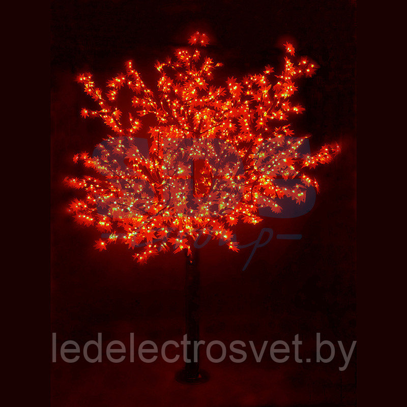 Светодиодное дерево "Сакура", высота 3,6м, диаметр кроны3,0м, красные светодиоды, IP 54, понижающий - фото 1 - id-p106809447