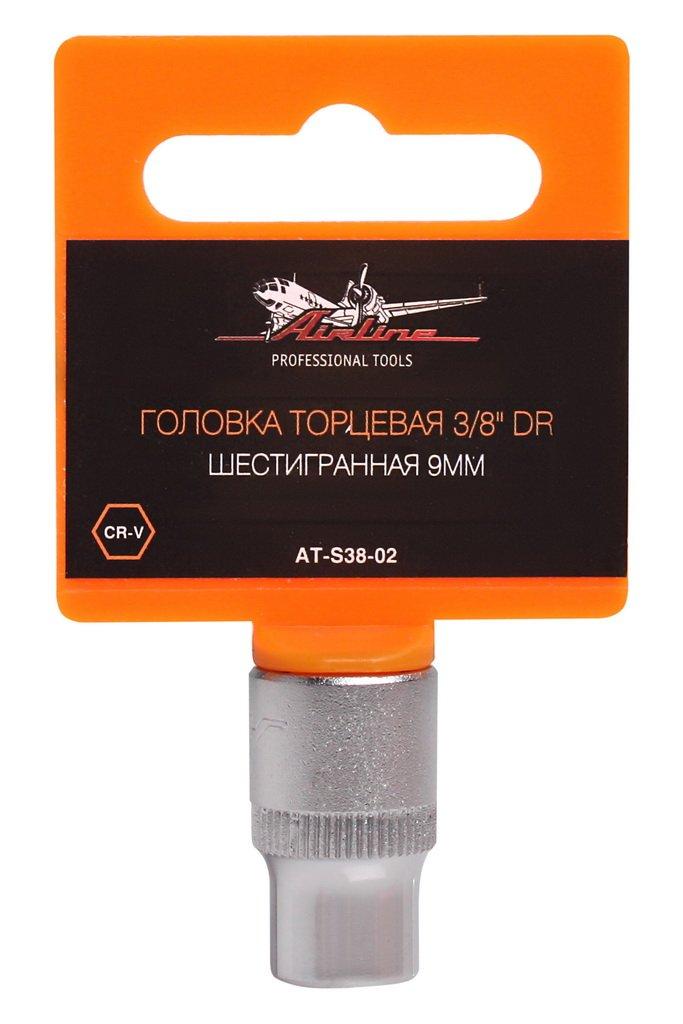 Головка торцевая 3/8" DR шестигранная 9мм (AT-S38-02)