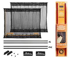 Шторки солнцезащитные раздвижные S (Д*В: 60*37-42см), цвет черный (ASPS-S-08)