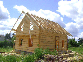 Дома из лафета (полубруса), "немецкий угол" 7