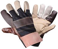 Перчатки кожаные, комбинированные (защитные от механических повреждений)(AWG-S-13)
