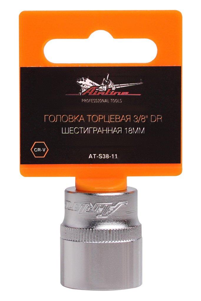 Головка торцевая 3/8" DR шестигранная 18мм (AT-S38-11) - фото 1 - id-p85127585