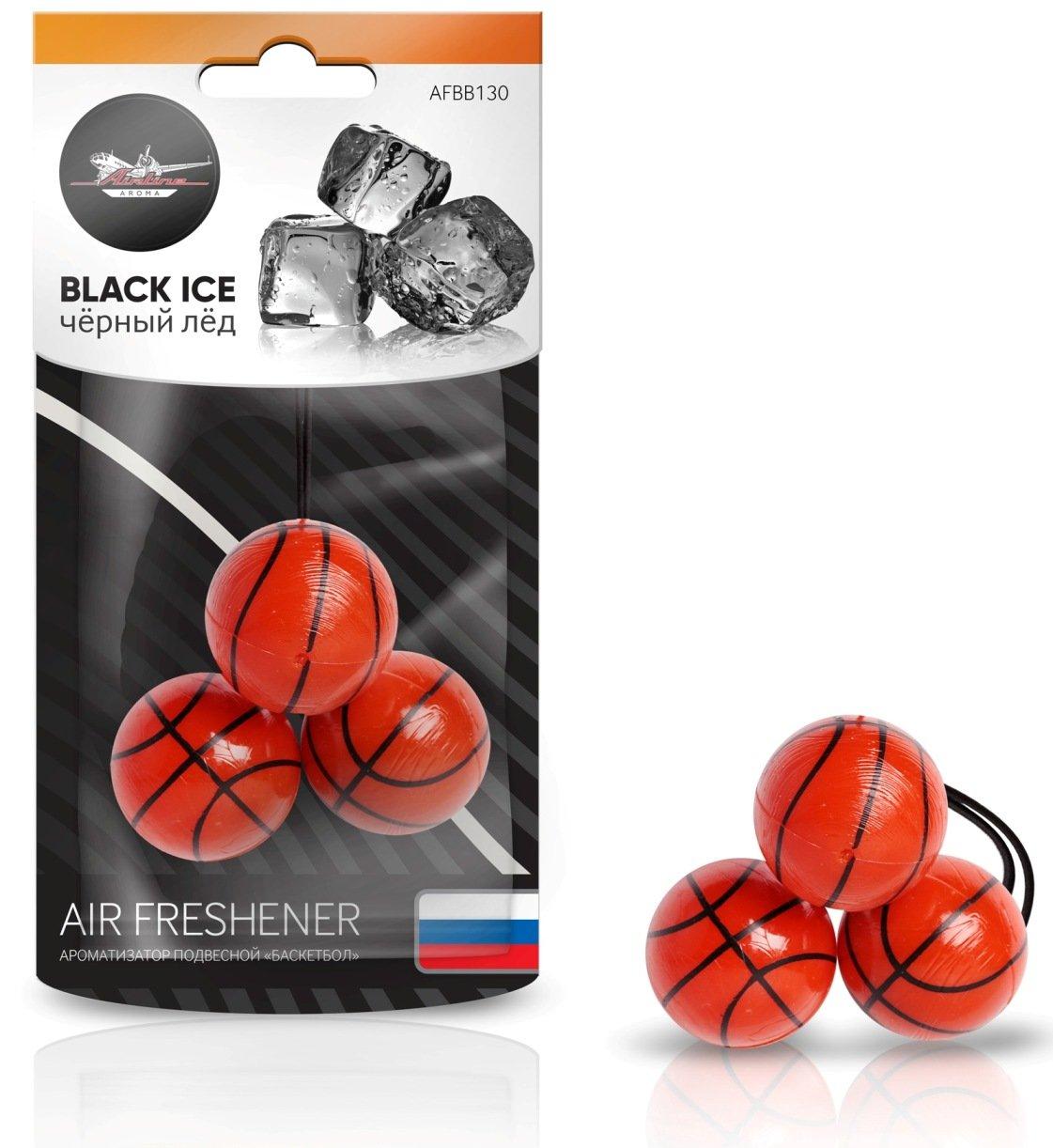 Ароматизатор подвесной "Баскетбол" черный лед (AFBB130) - фото 1 - id-p85127288