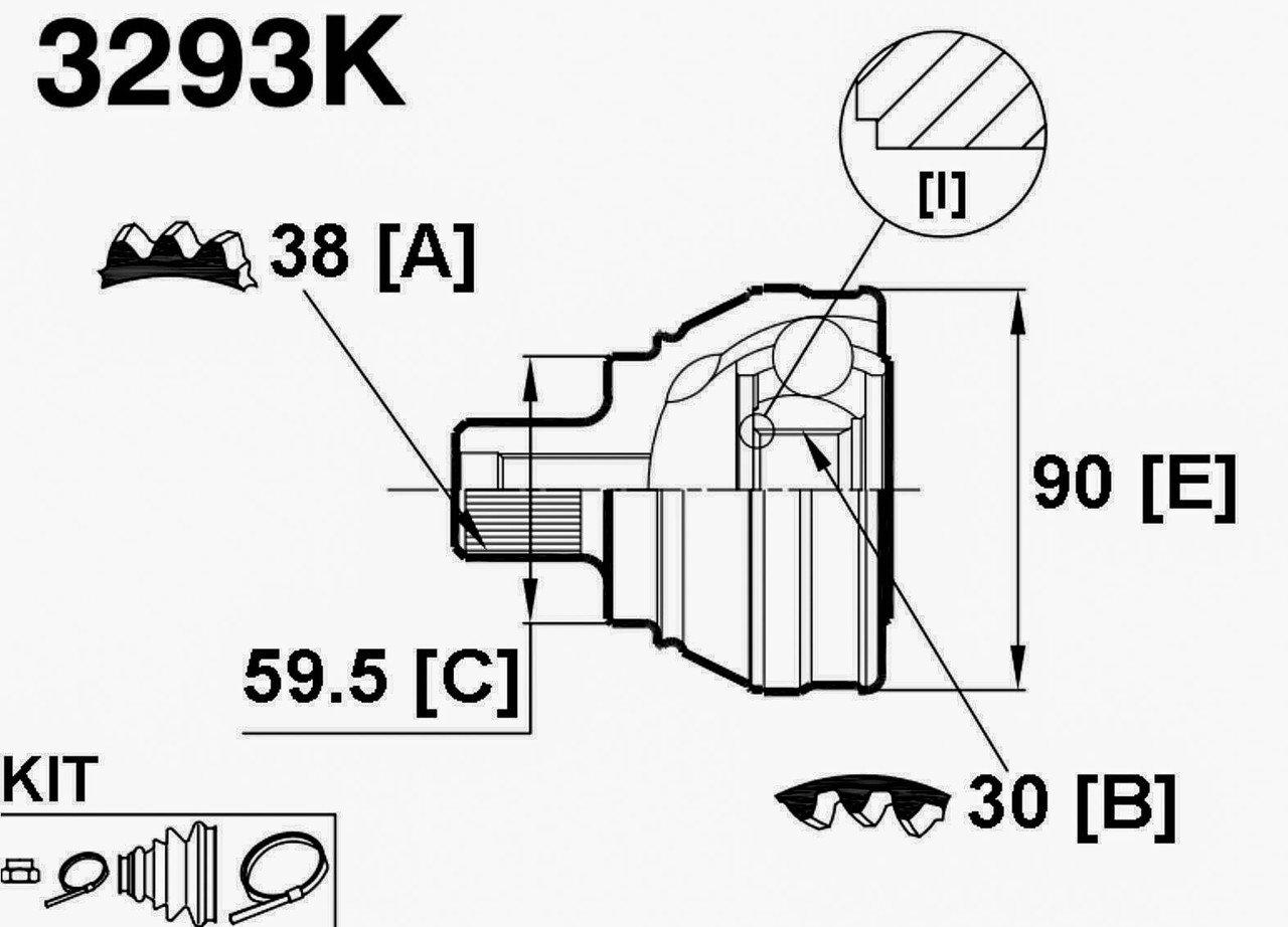 Шрус колесный Ауди А6, Ауди 100