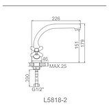 Смеситель для кухонной мойки Ledeme L5818-2, фото 2